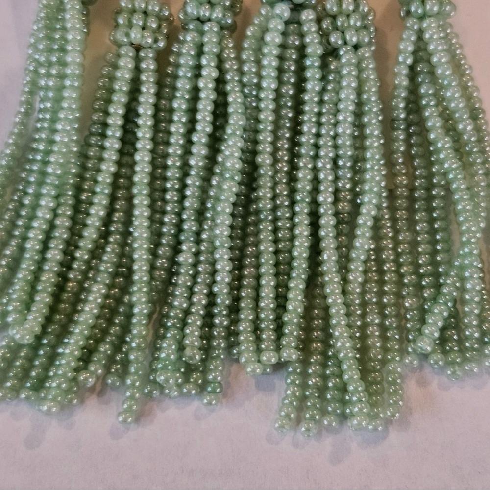 On 34th
Gold-Tone Crystal Heart & Beaded Fringe Drop Earrings - Picture 5 of 12